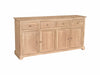 John Thomas Unfinished 4 Door Buffet image