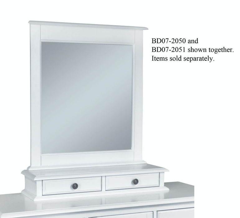 John Thomas Cottage Mirror in Pure White image