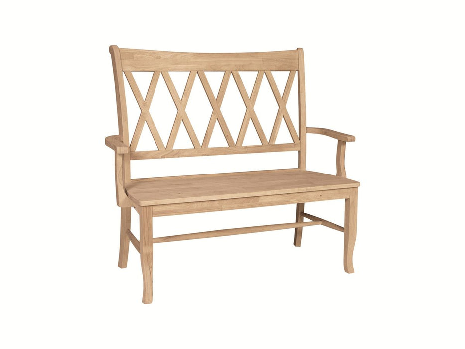 John Thomas Unfinished XX-Back Bench w/ Arms image