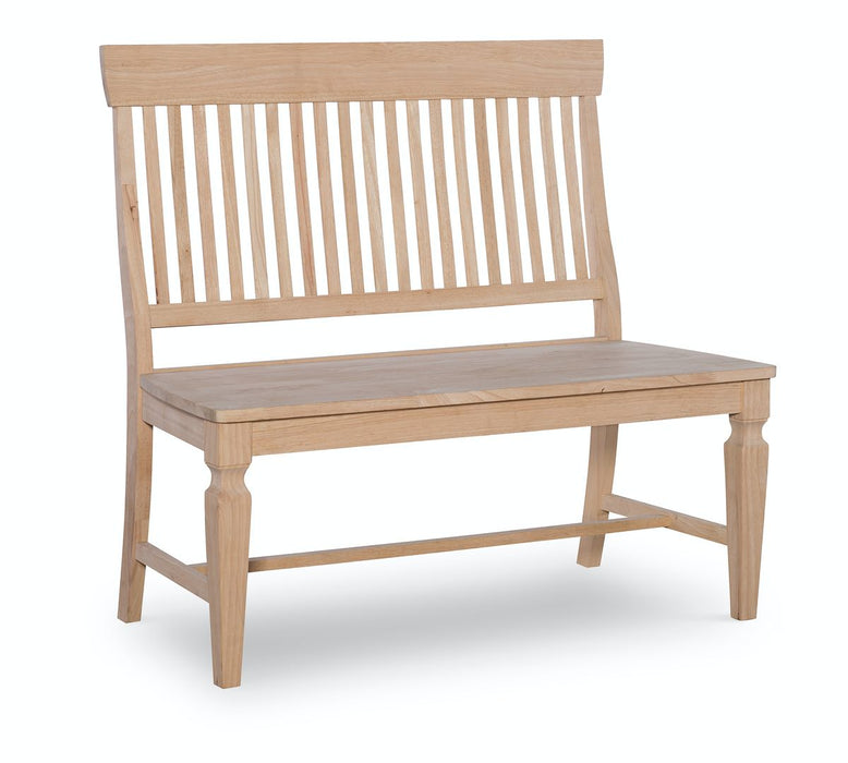 John Thomas Unfinished Vista Slatback Bench image