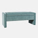 Jofran Braun 48" Contemporary Upholstered Modern Bedroom Hallway Storage Bench in Blue - Holmwood's Furniture & Design Center (Somersworth, NH)