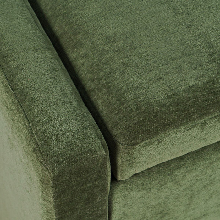 Jofran Braun 48" Contemporary Upholstered Modern Bedroom Hallway Storage Bench in Forest - Holmwood's Furniture & Design Center (Somersworth, NH)