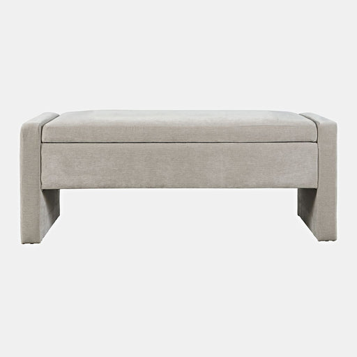 Jofran Braun 48" Contemporary Upholstered Modern Bedroom Hallway Storage Bench in Grey image