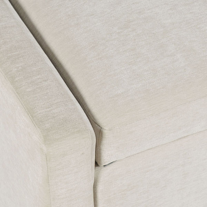 Jofran Braun 48" Contemporary Upholstered Modern Bedroom Hallway Storage Bench in Natural - Holmwood's Furniture & Design Center (Somersworth, NH)