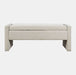 Jofran Braun 48" Contemporary Upholstered Modern Bedroom Hallway Storage Bench in Natural image