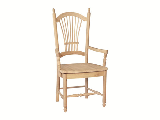 John Thomas Unfinished Sheaf Back Arm Chair image