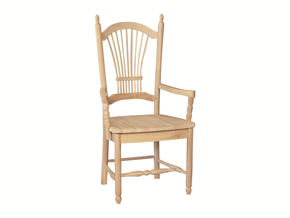 John Thomas Unfinished Sheaf Back Arm Chair image