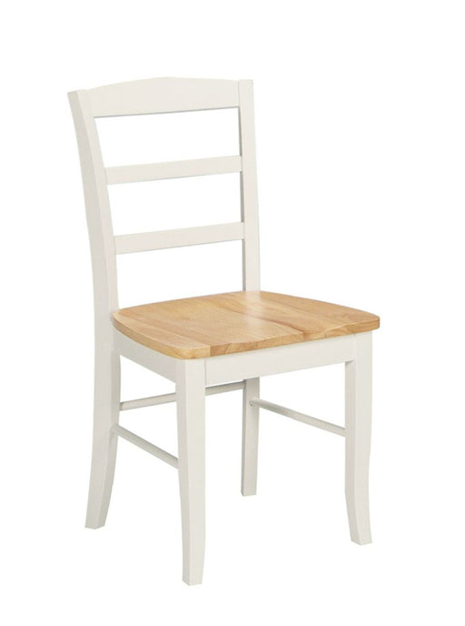 John Thomas Furniture Dining Essentials Madrid Side Chair (Set of 2) in White/Natural - Holmwood's Furniture & Design Center (Somersworth, NH)