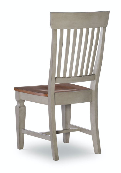 John Thomas Vista Slatback Side Chair in Hickory & Stone - Holmwood's Furniture & Design Center (Somersworth, NH)