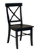 John Thomas Furniture Dining Essentials X Back Side Chair (Set of 2) in Black - Holmwood's Furniture & Design Center (Somersworth, NH)