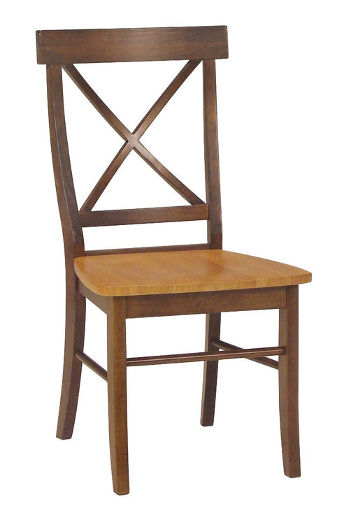 John Thomas Furniture Dining Essentials X Back Side Chair (Set of 2) in Espresso - Holmwood's Furniture & Design Center (Somersworth, NH)