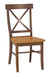 John Thomas Furniture Dining Essentials X Back Side Chair (Set of 2) in Cinnamon/Espresso - Holmwood's Furniture & Design Center (Somersworth, NH)