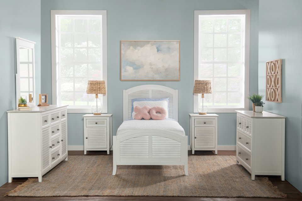 John Thomas Hampton Twin Arch Headboard Bedset - Holmwood's Furniture & Design Center (Somersworth, NH)