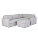 Flex 4-Seat Sectional with Standard Arm and Storage Ottoman - 5000003538