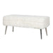Jofran Huggy Luxury Plush Faux Fur Upholstered Storage Bench in Natural - Holmwood's Furniture & Design Center (Somersworth, NH)
