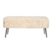 Jofran Huggy Luxury Plush Faux Fur Upholstered Storage Bench in Sand image