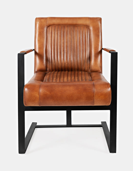 Maguire Genuine Leather Sled Chair