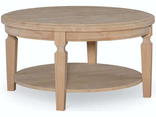 John Thomas Vista Round Coffee Table in Hickory & Coal - Holmwood's Furniture & Design Center (Somersworth, NH)