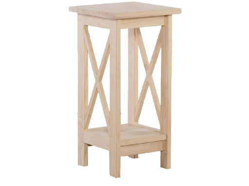 John Thomas Unfinished 24''H X Side Plant Stand image