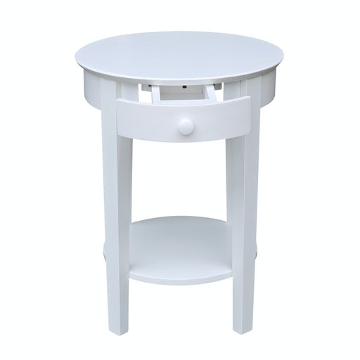 John Thomas Destinations Phillips Table in Pure White - Holmwood's Furniture & Design Center (Somersworth, NH)