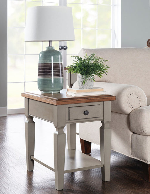 John Thomas Vista End Table in Hickory & Stone - Holmwood's Furniture & Design Center (Somersworth, NH)