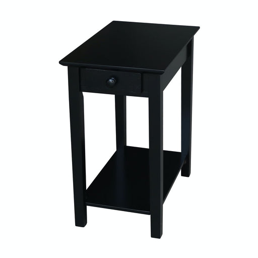 John Thomas Destinations Narrow End Table in Solid Black - Holmwood's Furniture & Design Center (Somersworth, NH)