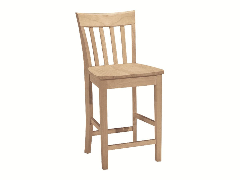John Thomas Unfinished 24'' Slatback Stool image