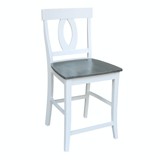 John Thomas Cosmopolitan Verona Stool in Heather Gray & White image