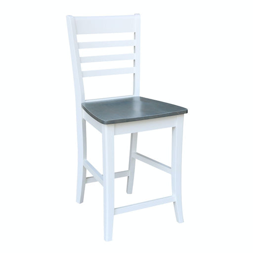 John Thomas Cosmopolitan Roma Stool in Heather Gray & White image
