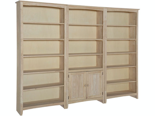 John Thomas Unfinished Bookcase with Doors/SH-322D - Holmwood's Furniture & Design Center (Somersworth, NH)