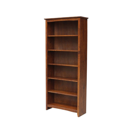John Thomas Furniture Home Accents 72" Shaker Bookcase w/ a Pair of Bookcase Doors in Espresso/322D - Holmwood's Furniture & Design Center (Somersworth, NH)