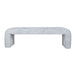 Jofran Sophia Modern Luxury Curved Upholstered Jacquard Bench - Large in Blue image