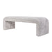 Jofran Sophia Modern Luxury Curved Upholstered Jacquard Bench - Large in Grey - Holmwood's Furniture & Design Center (Somersworth, NH)