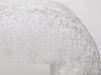 Jofran Sophia Modern Luxury Curved Upholstered Jacquard Bench - Large in Grey - Holmwood's Furniture & Design Center (Somersworth, NH)