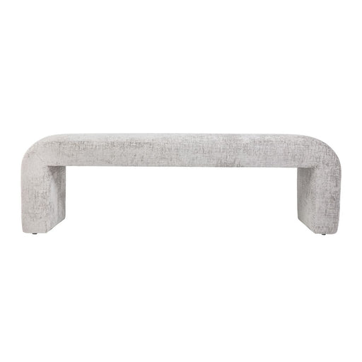 Jofran Sophia Modern Luxury Curved Upholstered Jacquard Bench - Large in Grey image
