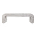 Jofran Sophia Modern Luxury Curved Upholstered Jacquard Bench - Large in Grey image