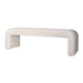 Jofran Sophia Modern Luxury Curved Upholstered Jacquard Bench - Large in Natural - Holmwood's Furniture & Design Center (Somersworth, NH)