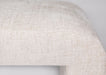 Jofran Sophia Modern Luxury Curved Upholstered Jacquard Bench - Large in Natural - Holmwood's Furniture & Design Center (Somersworth, NH)