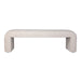 Jofran Sophia Modern Luxury Curved Upholstered Jacquard Bench - Large in Natural image