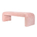 Jofran Sophia Modern Luxury Curved Upholstered Jacquard Bench - Large in Pink - Holmwood's Furniture & Design Center (Somersworth, NH)