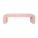 Jofran Sophia Modern Luxury Curved Upholstered Jacquard Bench - Large in Pink image