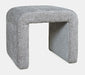 Jofran Sophia Modern Luxury Curved Upholstered Jacquard Petite Ottoman Bench (Set of 2) in Grey - Holmwood's Furniture & Design Center (Somersworth, NH)