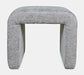 Jofran Sophia Modern Luxury Curved Upholstered Jacquard Petite Ottoman Bench (Set of 2) in Grey image