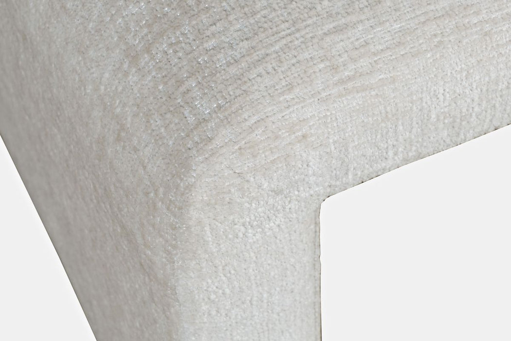 Jofran Sophia Modern Luxury Curved Upholstered Jacquard Petite Ottoman Bench (Set of 2) in Natural - Holmwood's Furniture & Design Center (Somersworth, NH)
