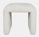 Jofran Sophia Modern Luxury Curved Upholstered Jacquard Petite Ottoman Bench (Set of 2) in Natural image