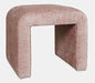 Jofran Sophia Modern Luxury Curved Upholstered Jacquard Petite Ottoman Bench (Set of 2) in Pink - Holmwood's Furniture & Design Center (Somersworth, NH)