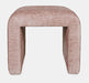 Jofran Sophia Modern Luxury Curved Upholstered Jacquard Petite Ottoman Bench (Set of 2) in Pink image