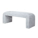 Jofran Sophia Modern Luxury Curved Upholstered Jacquard Bench - Small in Blue - Holmwood's Furniture & Design Center (Somersworth, NH)