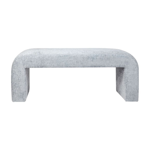 Jofran Sophia Modern Luxury Curved Upholstered Jacquard Bench - Small in Blue image