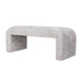 Jofran Sophia Modern Luxury Curved Upholstered Jacquard Bench - Small in Grey - Holmwood's Furniture & Design Center (Somersworth, NH)